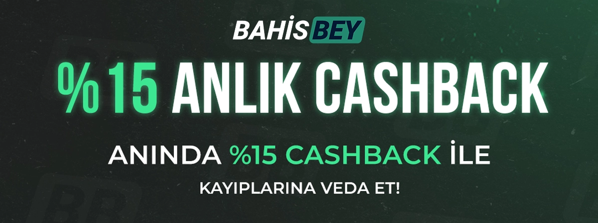 Bahisbey giriş yap, %15 anlık spor cashback bonusu ile kayıplarını anında avantaja çevir, yeni bahisler için kaynak oluştur!