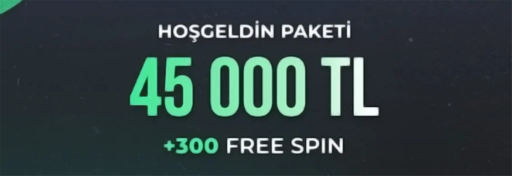 Bahisbey casino hoş geldin paketiyle 45.000 TL bonus ve 300 free spin kazan, slotlarda şansını katla ve büyük ödülleri yakala!
